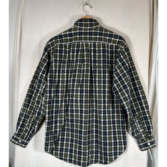 90s VTG Ralph Lauren Jeans Co Men Size M Plaid Flannel Shirt Button Down Collar - Picture 8 of 10